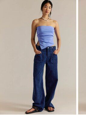 Free People Palmer Striped Jeans sz 30 Free People
